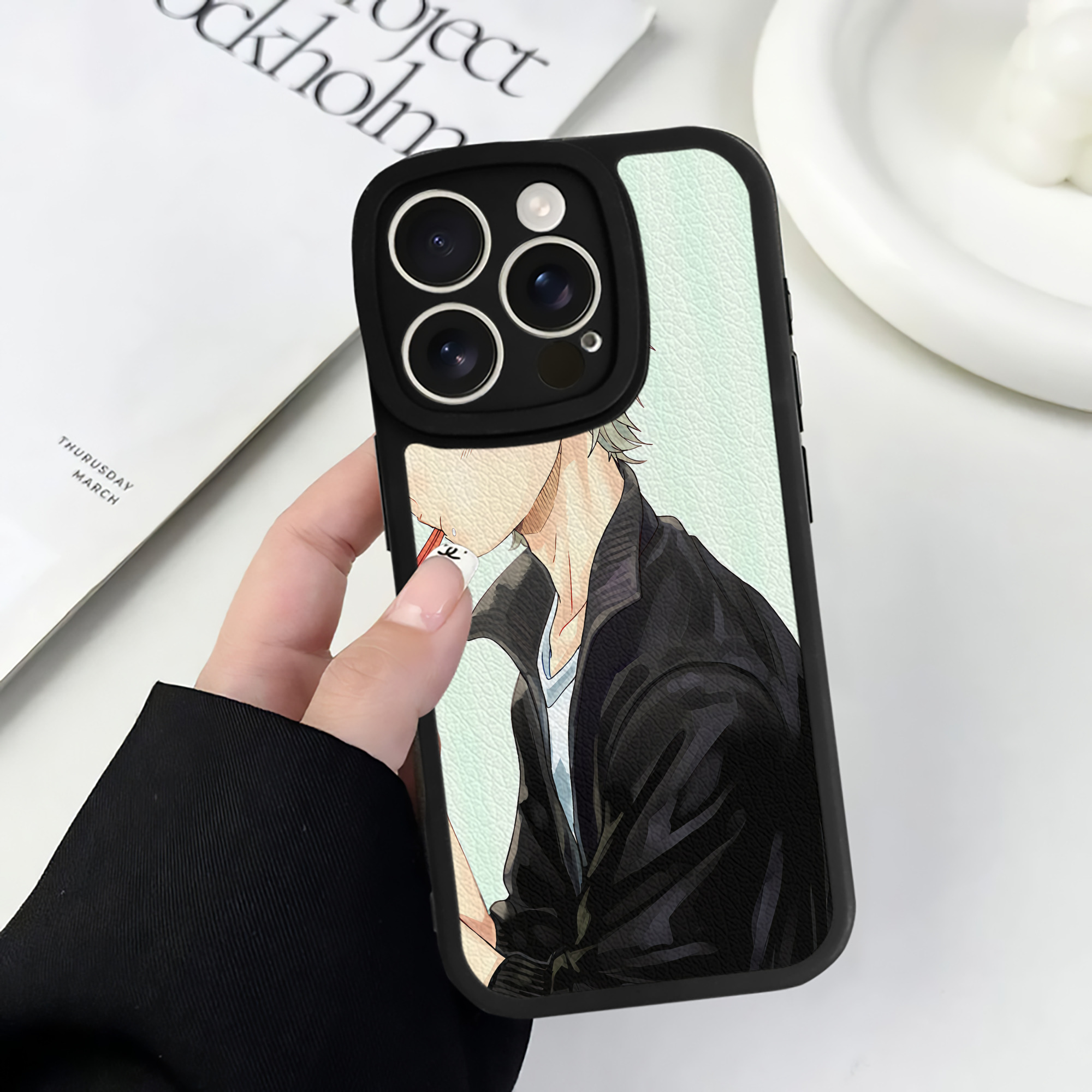 （画像用） ハイキュー!! Haikyu!! 【iPhone 16シリーズ対応】シリコンスマホケース（レザー調） 材質：シリコン